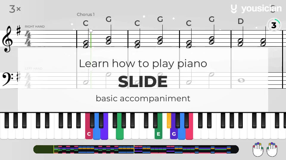 Learn how to play Slide on Piano Yousician