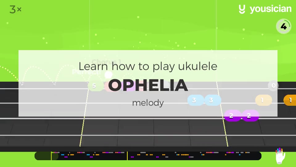 Learn how to play Ophelia on Ukulele Yousician