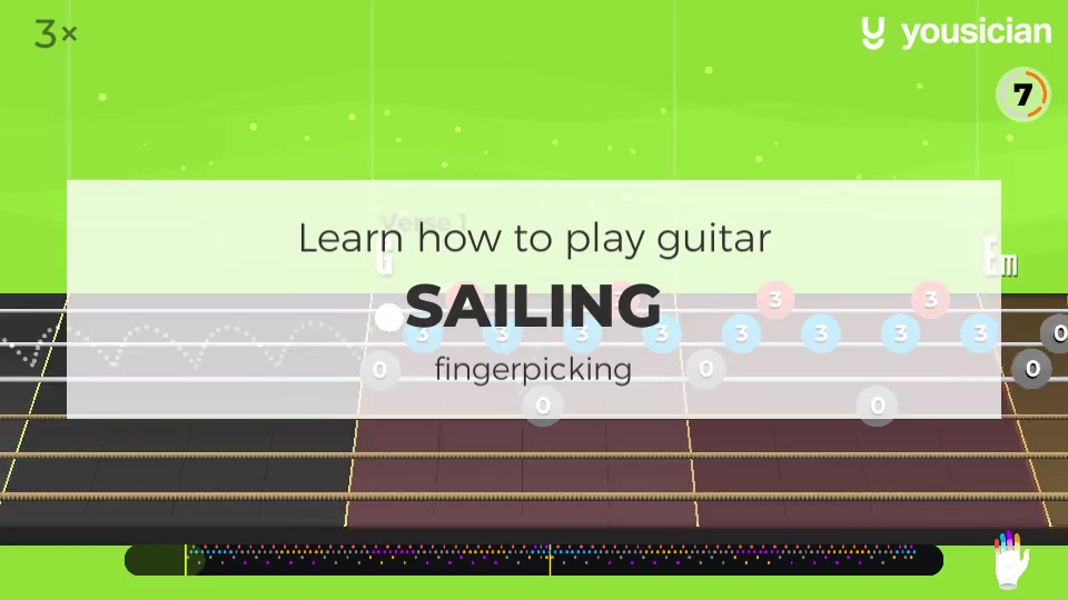 Learn how to play Sailing on Guitar Yousician