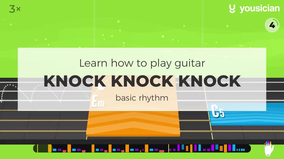 Learn how to play Knock Knock Knock on Guitar Yousician