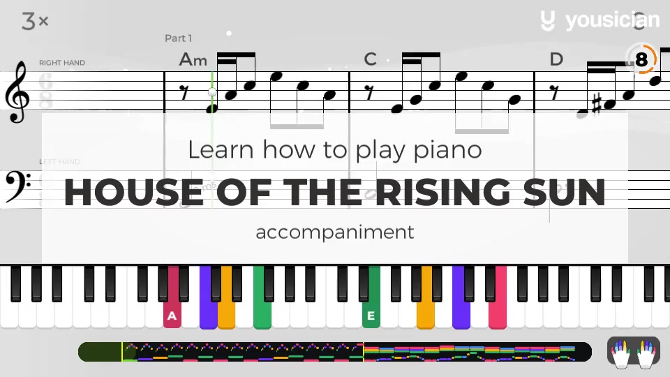 Learn how to play House Of The Rising Sun on piano Yousician