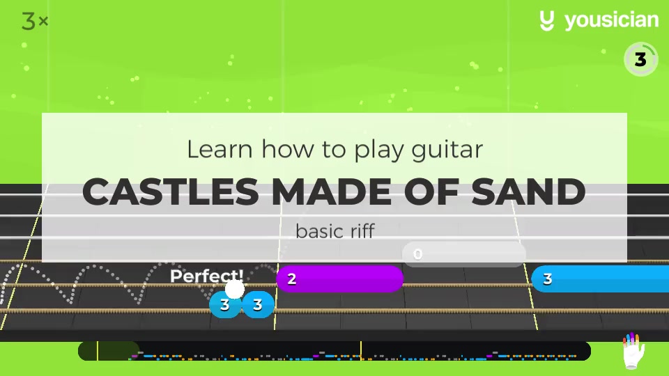 Learn how to play Castles Made Of Sand on Guitar Yousician