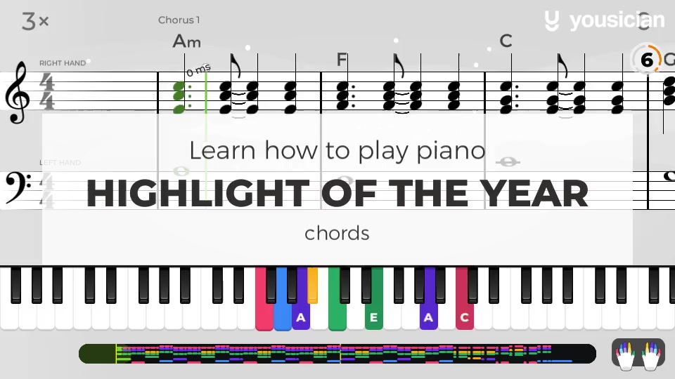 Learn how to play Highlight Of The Year on Piano Yousician