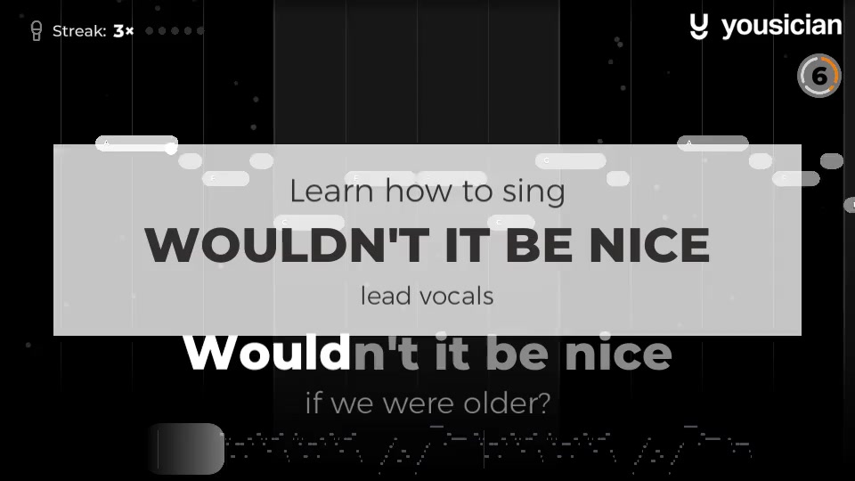 Learn how to sing Wouldn't It Be Nice | Yousician