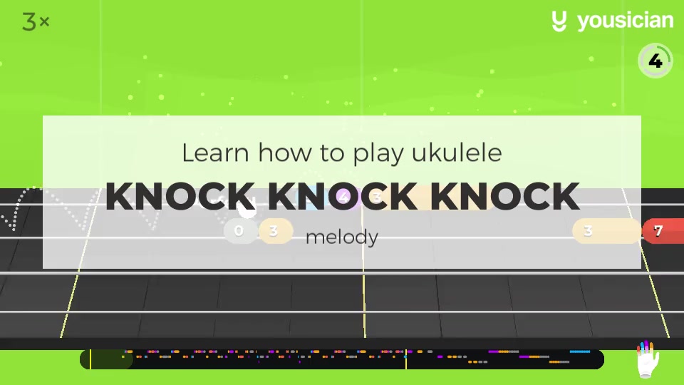 Learn how to play Knock Knock Knock on Ukulele Yousician