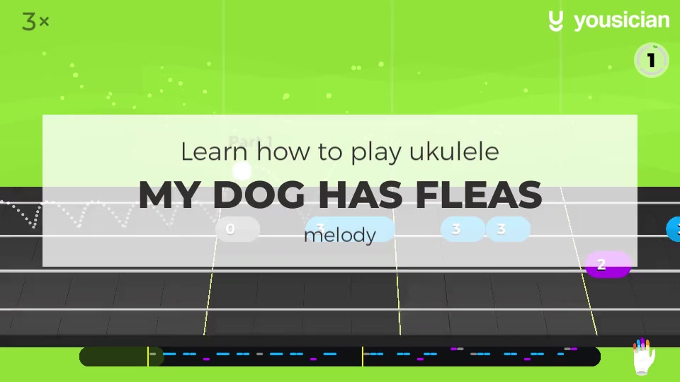 Learn how to play My Dog Has Fleas on Ukulele Yousician