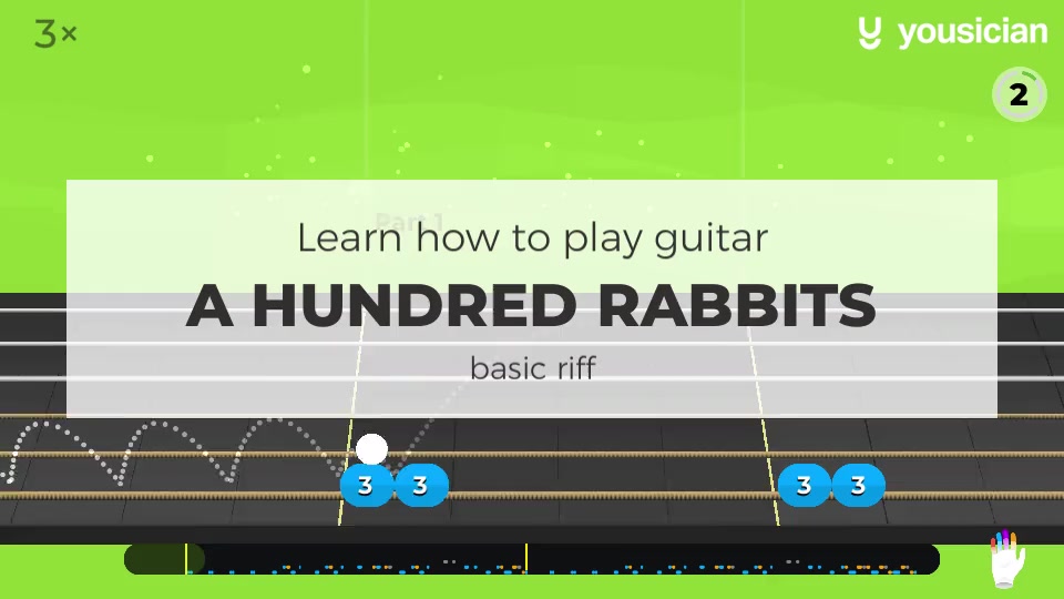 Learn how to play A Hundred Rabbits on Guitar Yousician