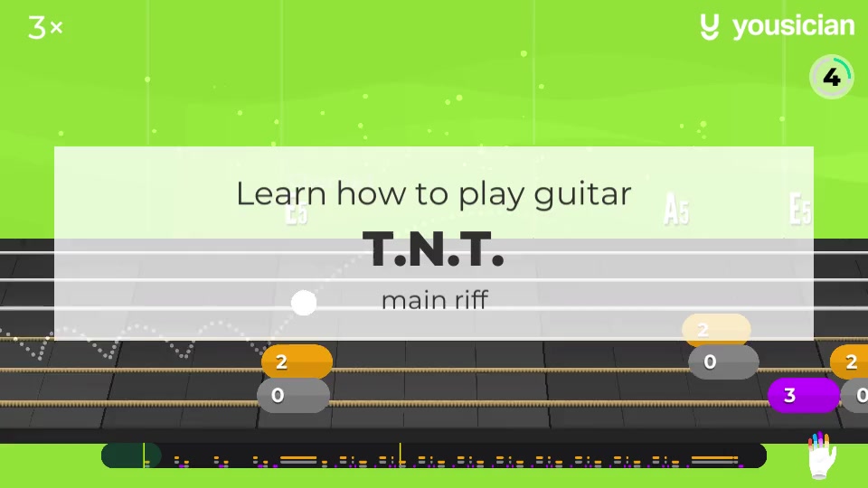 Learn how to play T.N.T. on Guitar Yousician