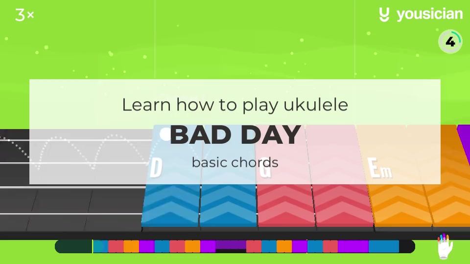 Learn how to play Bad Day on Ukulele Yousician