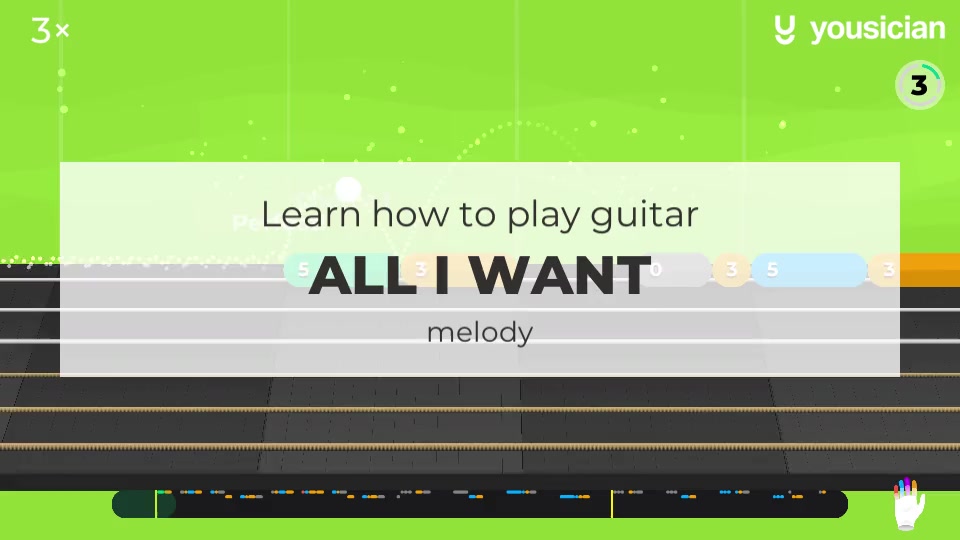 Learn how to play All I Want on Guitar Yousician