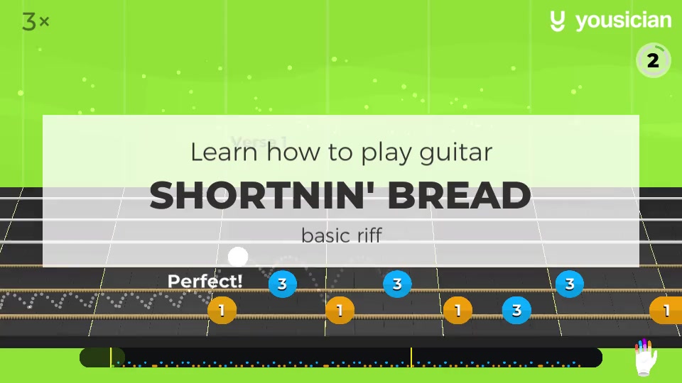 Learn how to play Shortnin' Bread on Guitar Yousician
