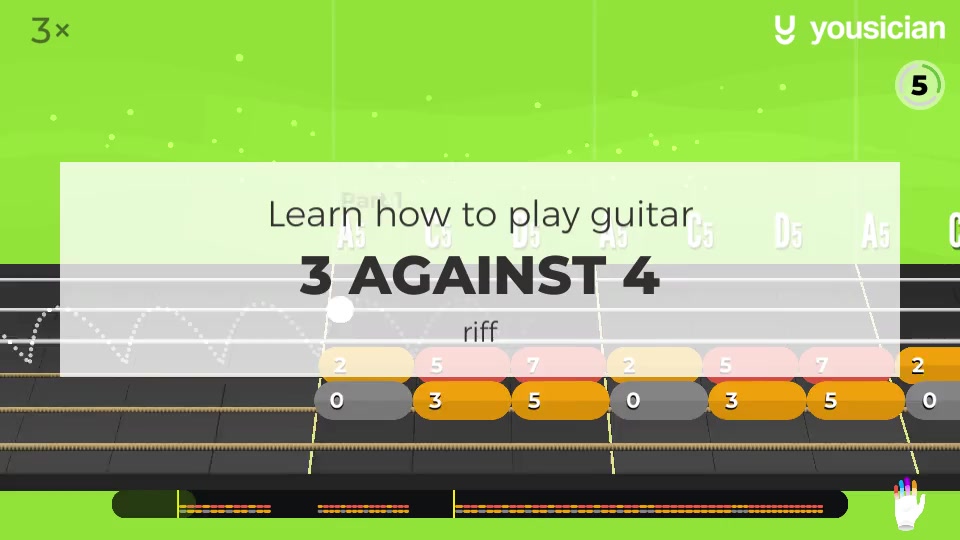 Learn how to play 3 Against 4 on Guitar Yousician