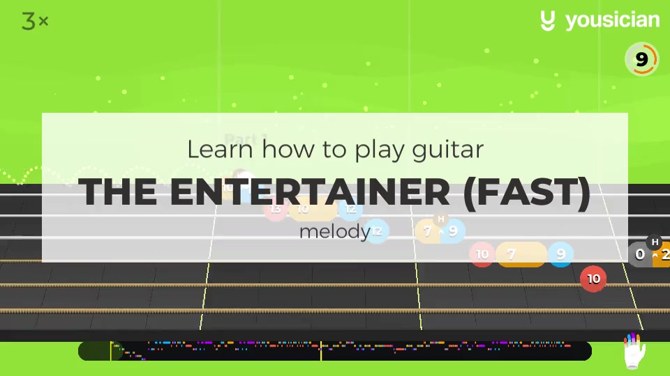 Learn how to play The Entertainer on Guitar Yousician