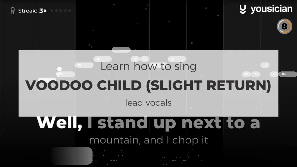 Learn how to sing Voodoo Child (Slight Return) Yousician