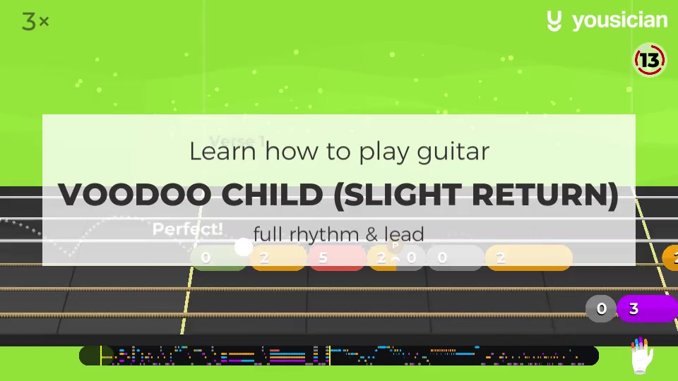 Learn how to play Voodoo Child (Slight Return) on Guitar Yousician