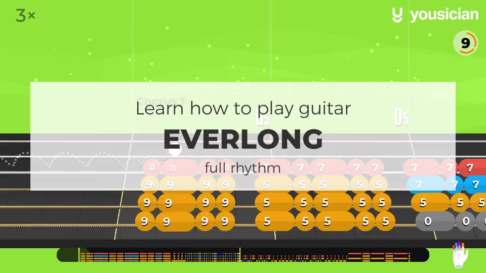 Learn how to play Everlong on Guitar Yousician