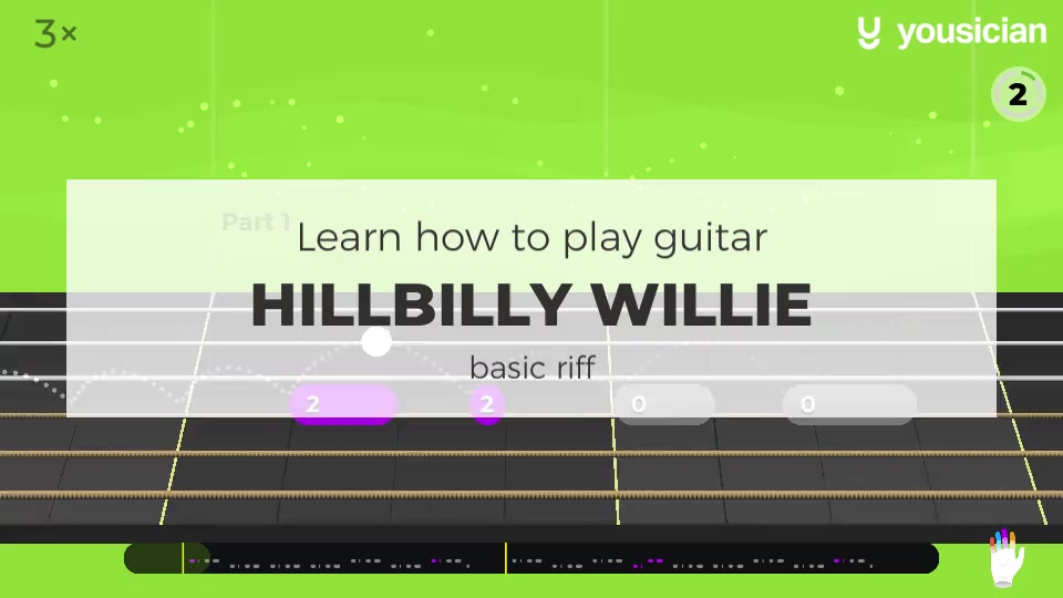 Learn how to play Hillbilly Willie on Guitar Yousician