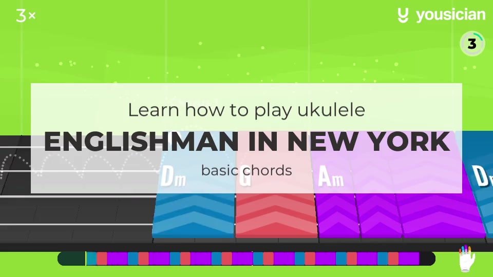 Learn how to play Englishman In New York on Ukulele Yousician