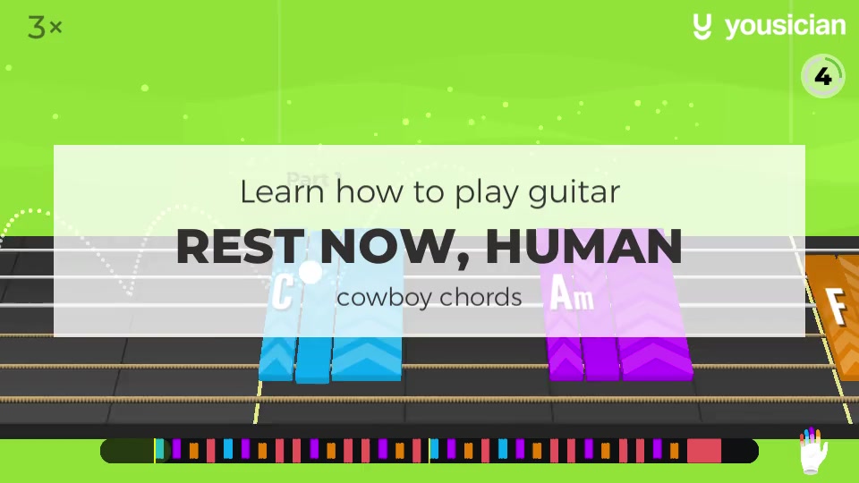 Learn how to play Rest Now, Human on Guitar | Yousician