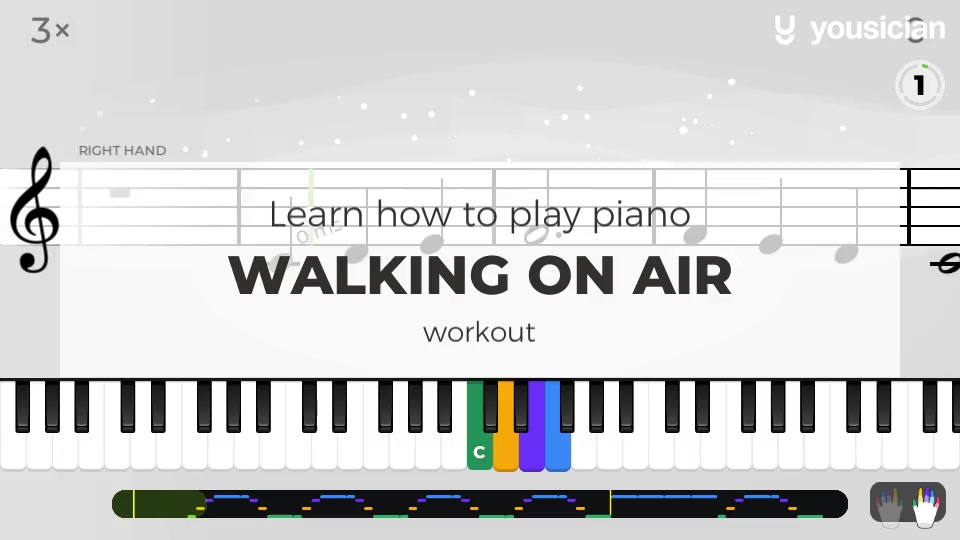 Learn how to play Walking On Air on Piano Yousician