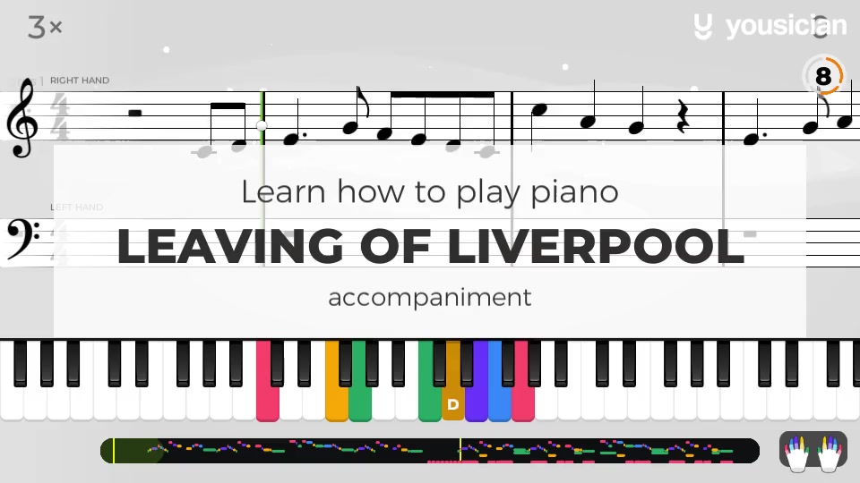 Learn how to play Leaving Of Liverpool on Piano Yousician