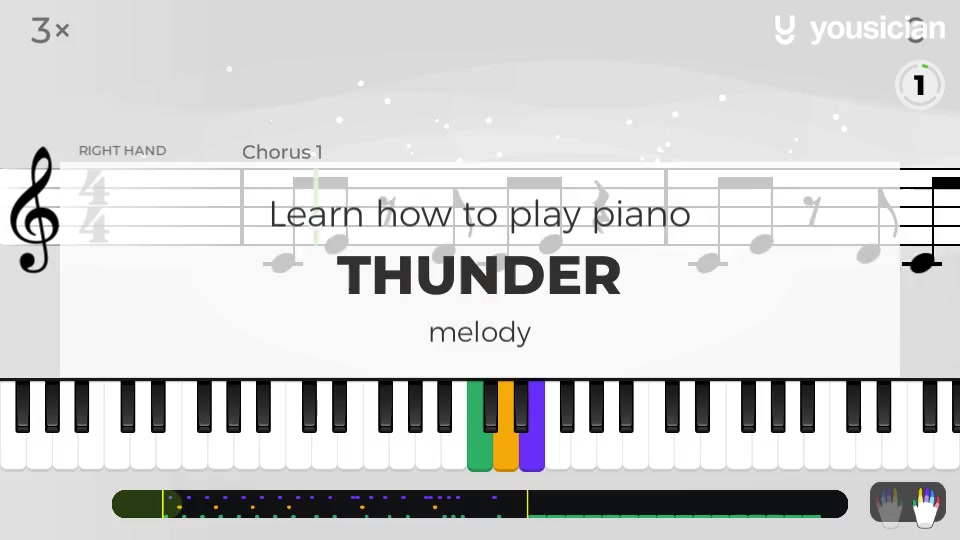 Learn how to play Thunder on Piano Yousician