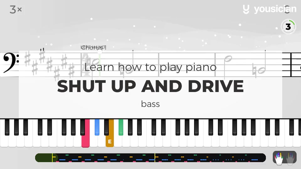 Learn how to play Shut Up And Drive on Piano Yousician