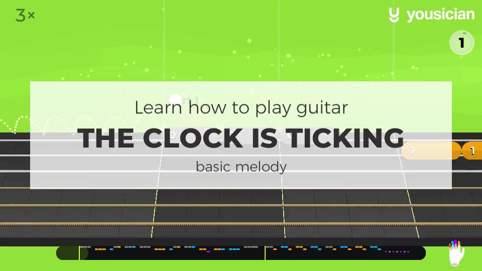 Learn how to play The Clock Is Ticking on Guitar Yousician
