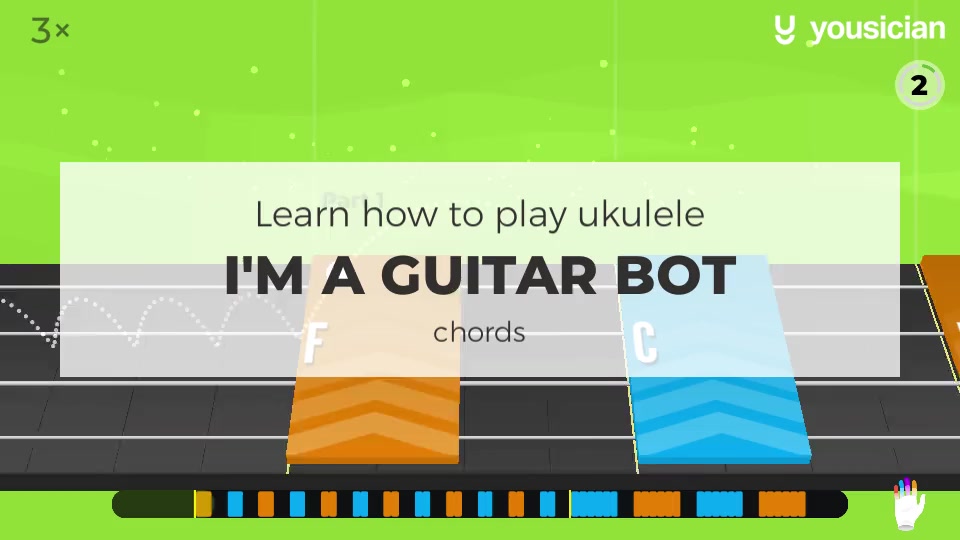Learn how to play I'm A Guitar Bot on Ukulele Yousician